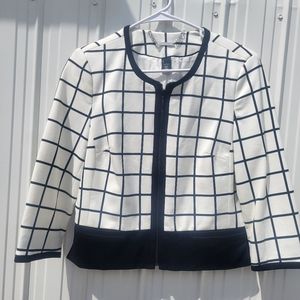 White House Black Market | Windowpane Ponte Jacket